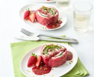 Girandole con mozzarella e fragole