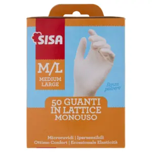 Sisa Guanti in Lattice Monouso M/L 50 pz