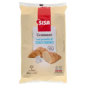 Sisa Croissant con granella di Zucchero 6 pezzi 240 g