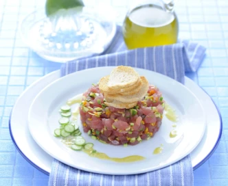 Tartare di tonno con zucchine