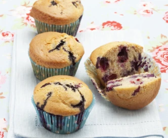 Muffin di farro con mirtilli