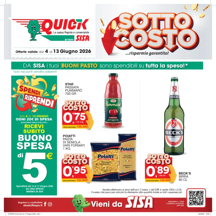 Copertina del volantino