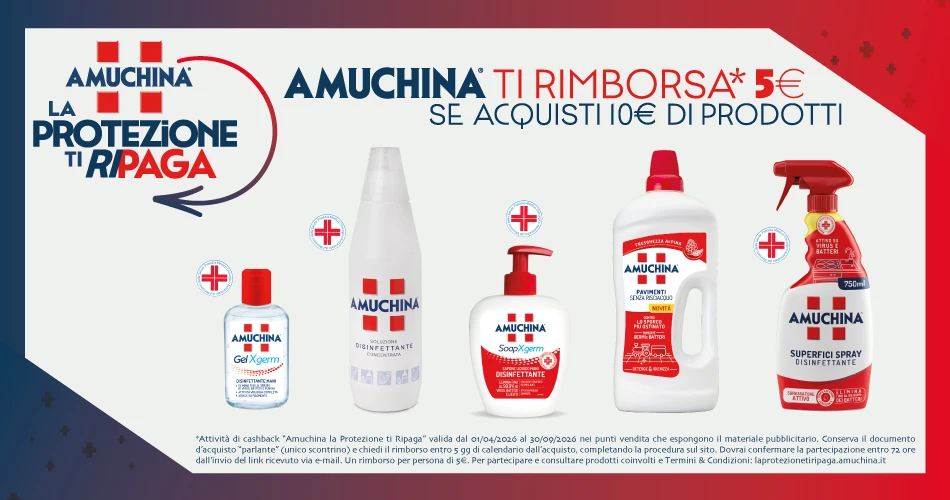 Prodotti Amuchina con link a homepage Amuchina