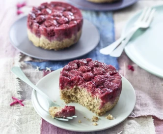 Tortini rovesciati ai lamponi