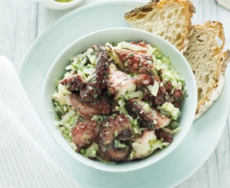 Polpo in insalata con pesto di sedano
