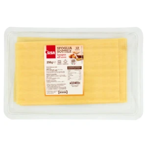Sisa Sfoglia Sottile lasagne all’uovo 12 Sfoglie 250 g