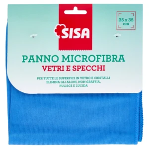 Sisa Panno Microfibra Vetri e Specchi 35 x 35 cm 1 pz