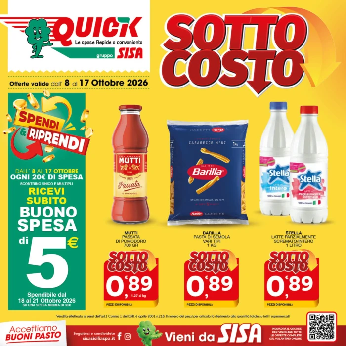 Copertina del volantino